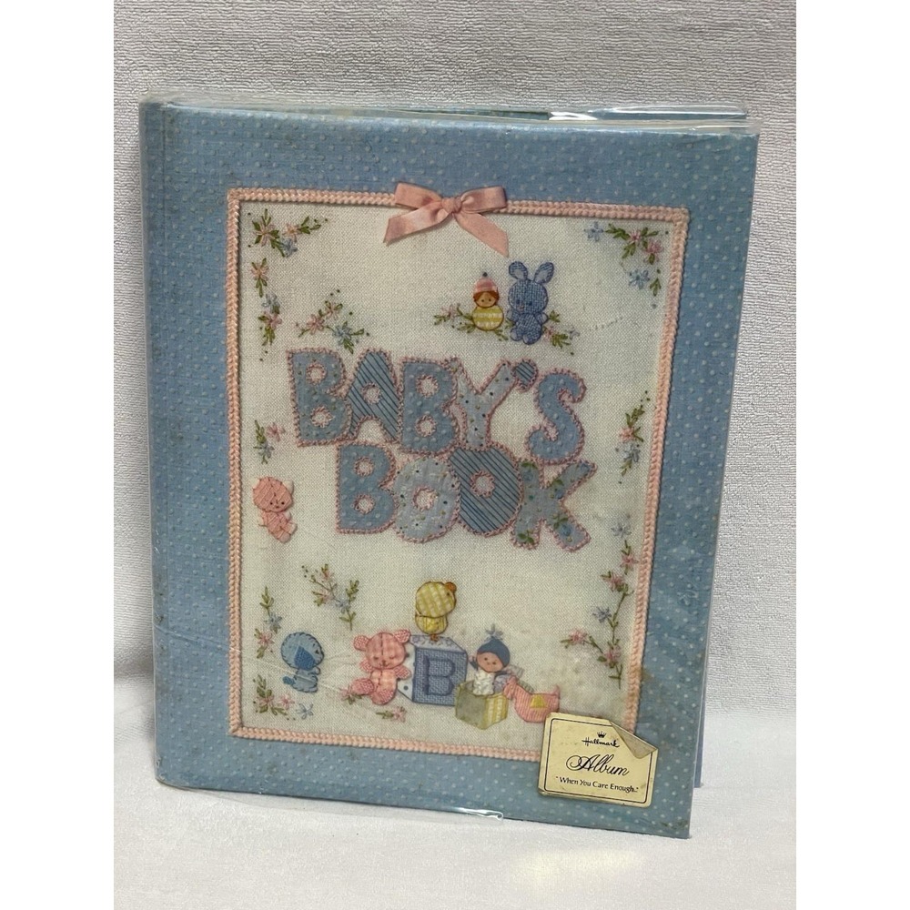 8.75x11.5" Book Record baby vintage memory Hallmark pink blue Up To 5th Birthday